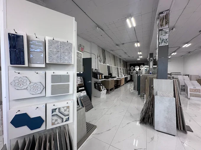 Inside the Avanos showroom: tile displays, large-format slabs and vanities